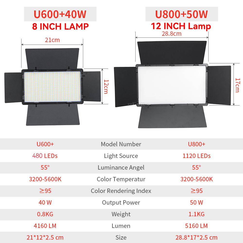 U800 U600 LED Photo Studio Vid – Photography Lighting Game recenzja i cena